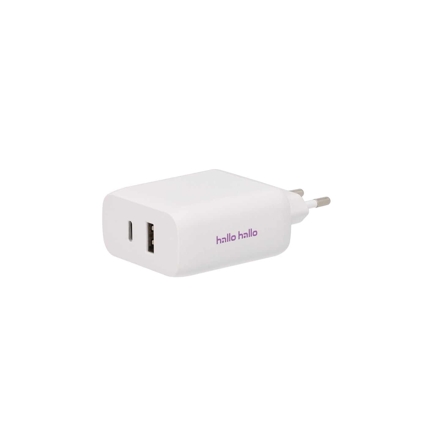 hallohallo Universal Reiselader Dual USB-A und USB-C 3A 45W