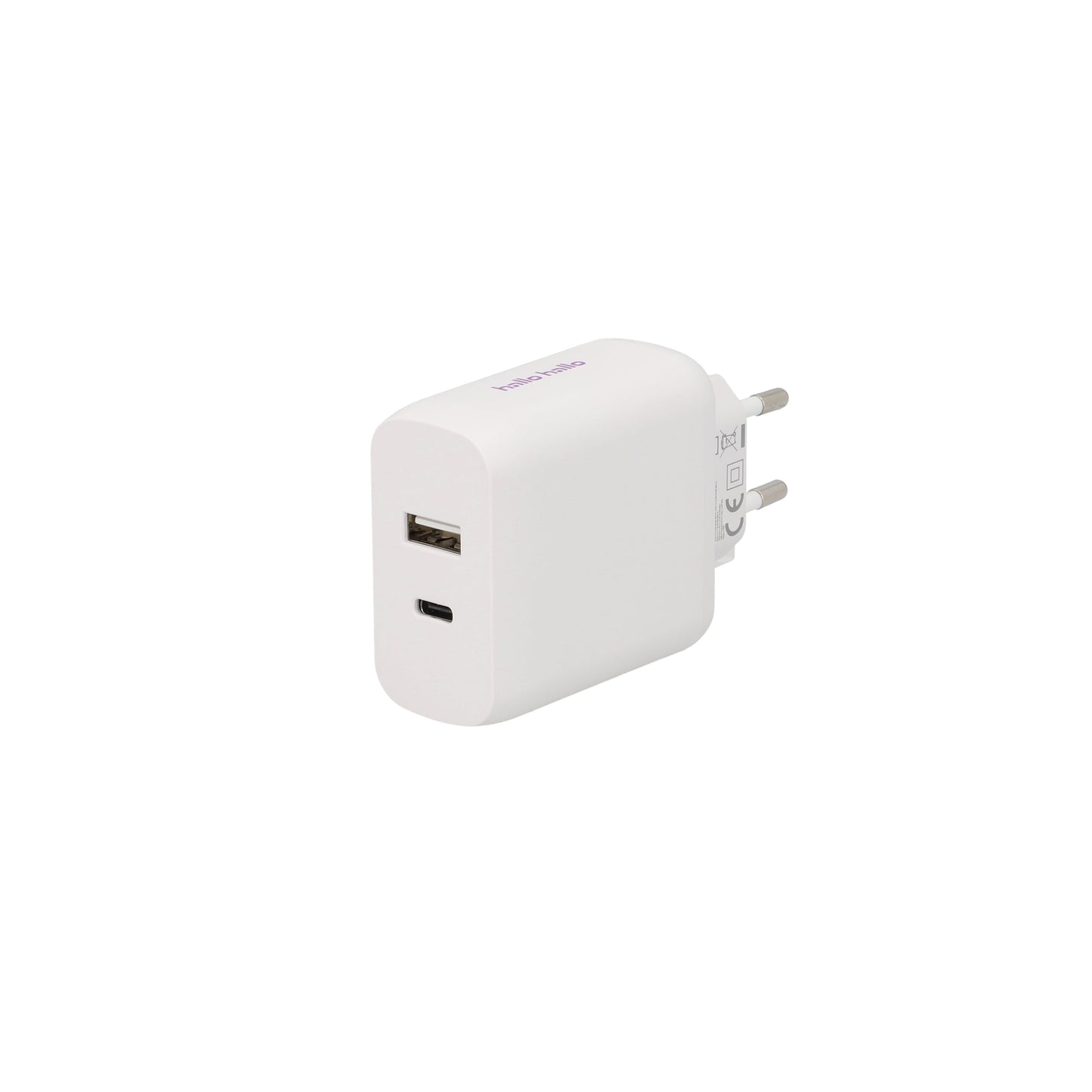 hallo hallo Universal Reiselader Dual USB-A und USB-C 3A 45W