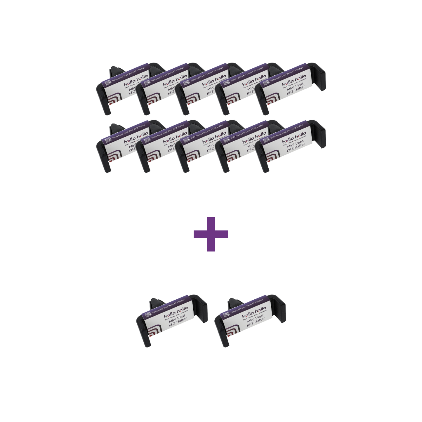 hallo hallo Mini Vent KFZ Halter Bundle (10+2 Aktion)