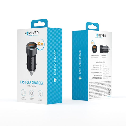 Forever Universal KFZ-Lader Dual (USB-A + USB-C 20W)