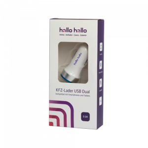 hallohallo Universal KFZ-Lader USB Dual 3,1A