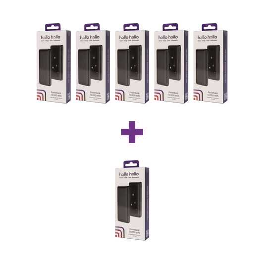 hallo hallo Power Bank Universal 10000mAh Bundle (5+1 Aktion)