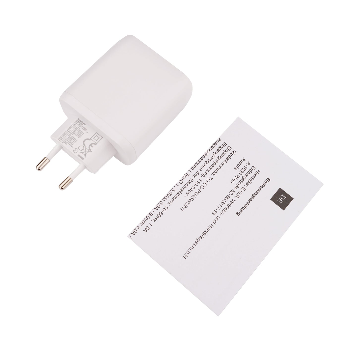 hallohallo Universal Reiselader Dual USB-C 3A 45W